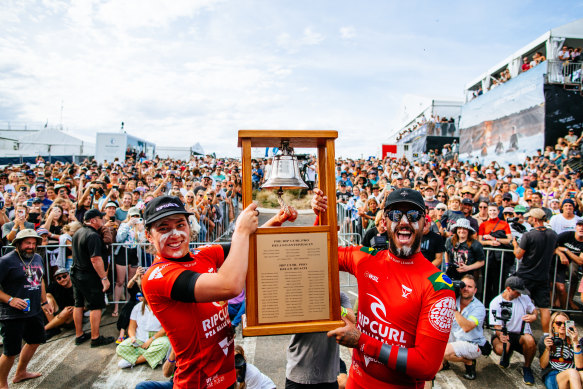 Tyler Wright and Felipe Toledo blitzed it at Bells Beach.