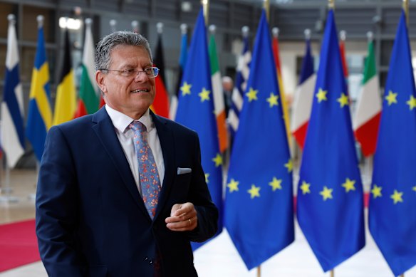 European Commissioner for Trade and Economic Security Maros Sefcovic.