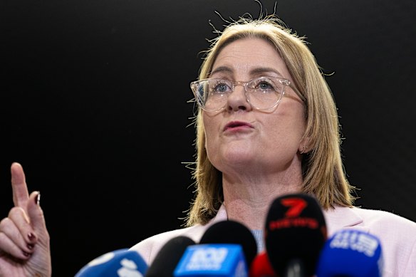 Victorian Premier Jacinta Allan faces leadership questions in a heated press conference on Tuesday.