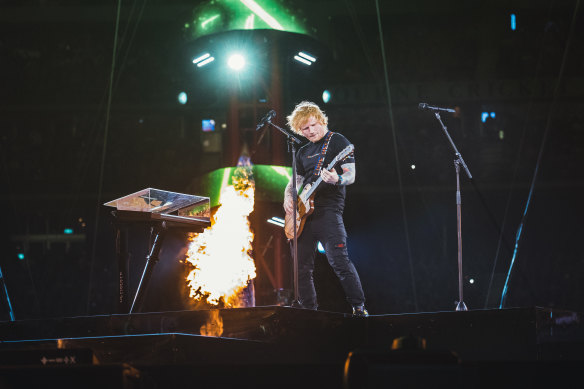 Ed Sheeran lit up the stage in front of a 107,000-strong crowd on Thursday night.