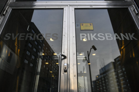 The 352-year-old Riksbank is the world’s oldest central bank.