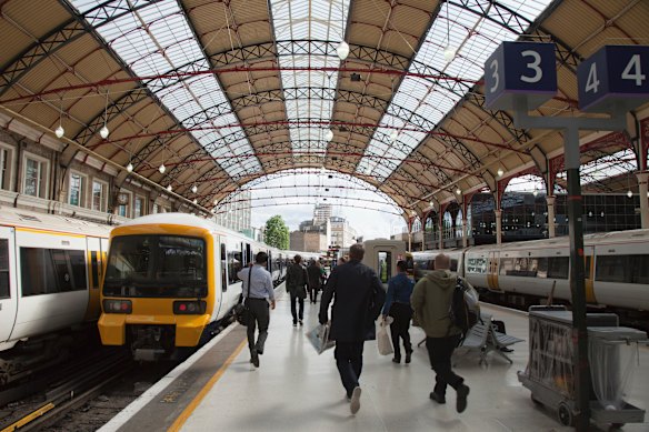 London Victoria station.