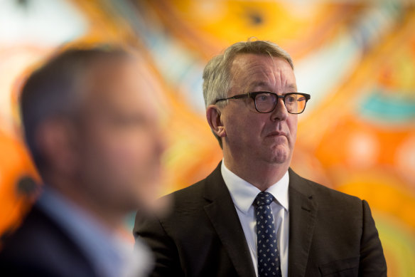 Victorian Health Minister Martin Foley during today’s press conference.