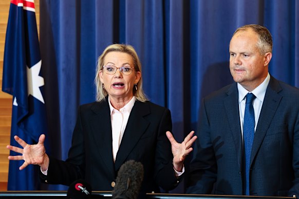 Liberal leader Sussan Ley and her deputy, Ted O’Brien.