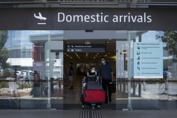 The infected man travelled on a flight from Perth to Melbourne on Wednesday. 