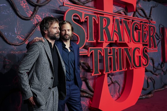 The Duffer Brothers, Ross (left) and Matt, at the London launch event for Stranger Things S5 last week. 