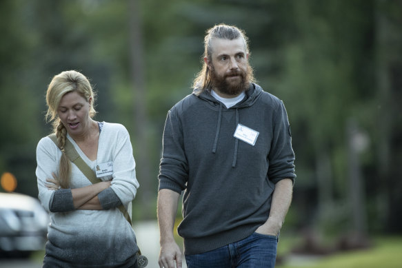 Atlassian co-founder Mike Cannon-Brookes and his wife Annie.