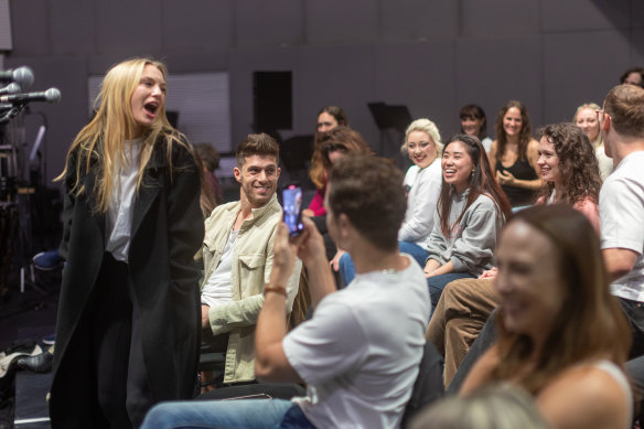 The cast of The Phantom of the Opera rehearse with Orchestra Victoria for the first time ahead of the production’s Melbourne season.