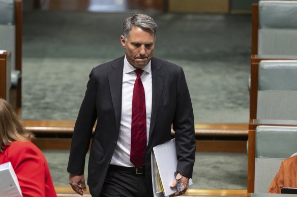 Defence Minister Richard Marles enters parliament today for question time.