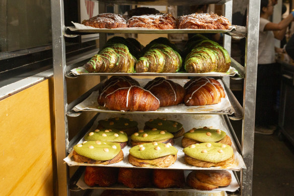The exotic variety of croissants at South Melbourne market croissants by Agathe Patisserie are symbolic of the transformation of the once-working class suburb.