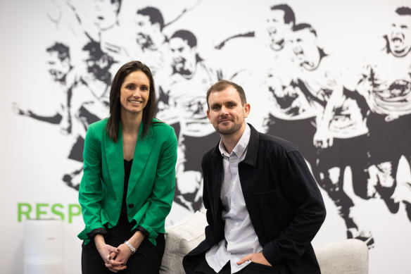 Professional Footballers Association joint chief executives Kate Gill and Beau Busch