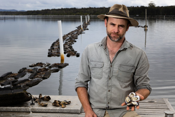 Sydney rock oyster farmer Brad Verdich, from ASX company East 33, is asking the public to understand why oysters are more expensive and harder to come by this summer.
