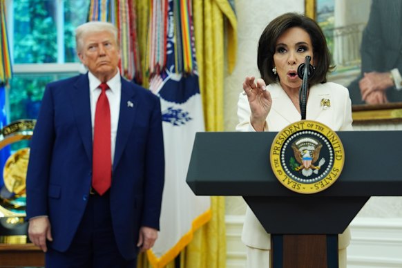 President Donald Trump declared he was “very disappointed” with Jeanine Pirro after she admitted the pool was not damaged by vandals.