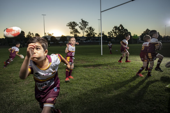 The Brumbies at training in Glenmore Park earlier in the week.