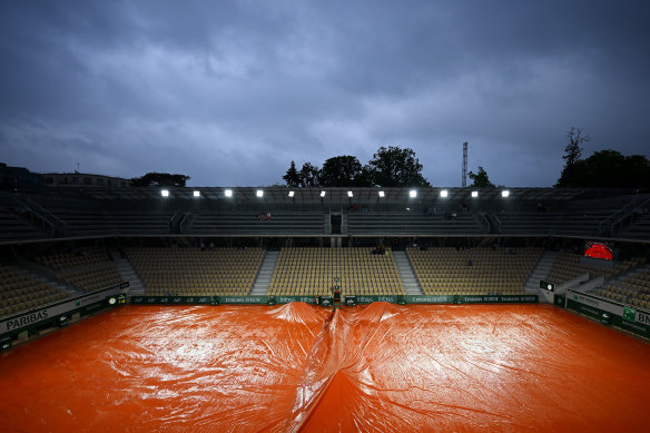 Rain and delays have been a theme at this year’s Roland-Garros tournament.