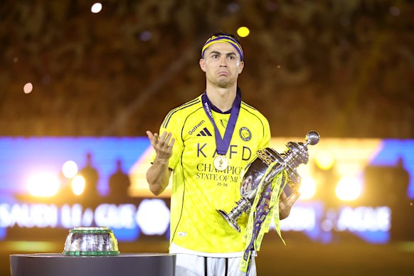 Cristiano Ronaldo won his first Saudi title with Al-Nassr last season.