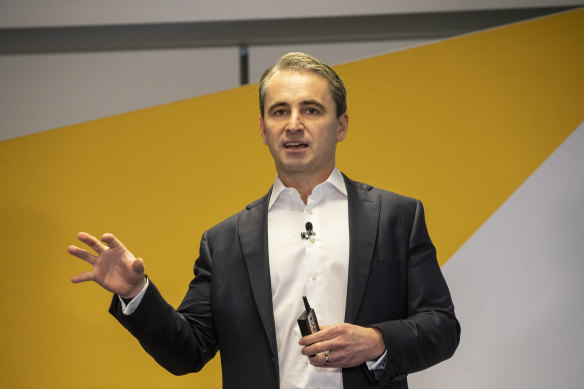 Commonwealth Bank boss Matt Comyn sports the no-tie look.