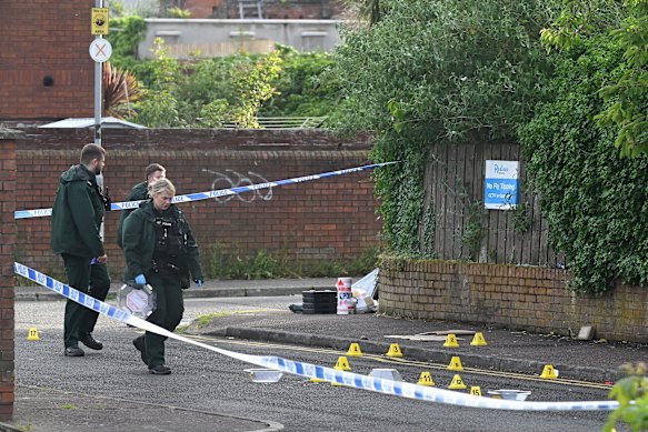 Police are at the scene Tuesday.