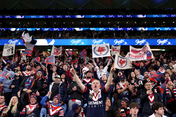 The Roosters faithful were in fine voice