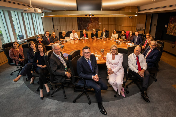 Victorian Premier Daniel Andrews and his new cabinet this week.