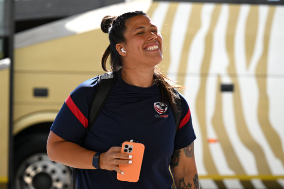 Charli Jacoby of the United States before a clash against Italy in October.