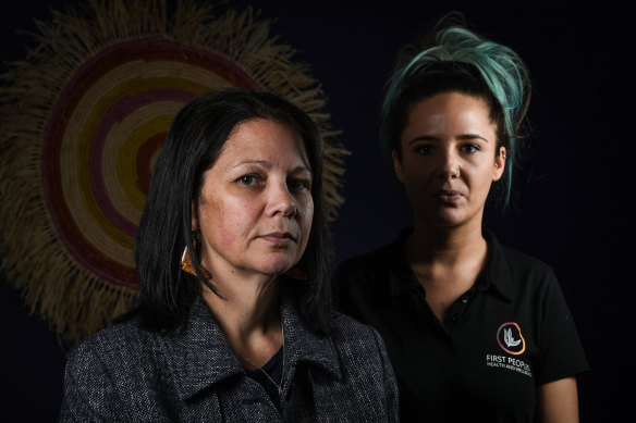 Karinda Taylor and Stevie-Lee Ryan from the First People’s Health and Wellbeing clinic in Thomastown.