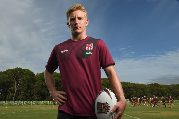 A teenage Tom Dearden pictured during the Emerging Queensland Maroons squad camp in 2018.