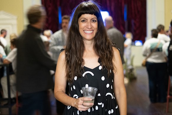 Independent Fremantle candidate Kate Hulett after the election on Saturday night.