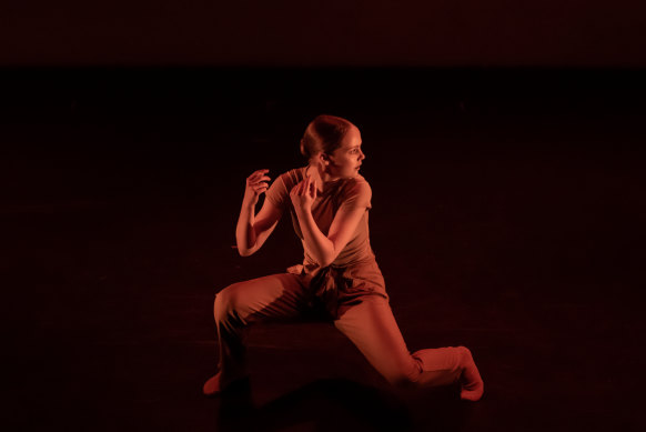 Australian dancer Caitlin Marks on stage in New York. 