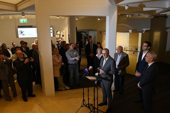Albanese at the Jewish Museum in Sydney on Wednesday.