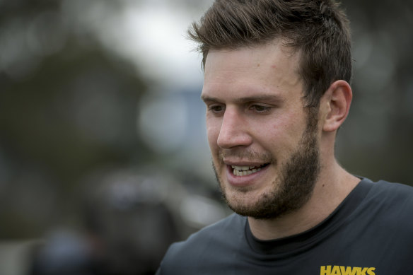 Four-time premiership player Grant Birchall, pictured in 2018.