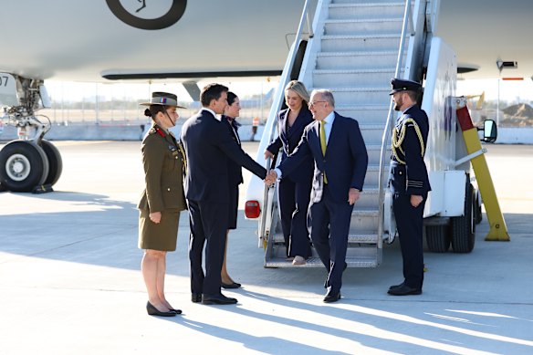 The prime minister looked relaxed for the entire trip, despite the high stakes. 