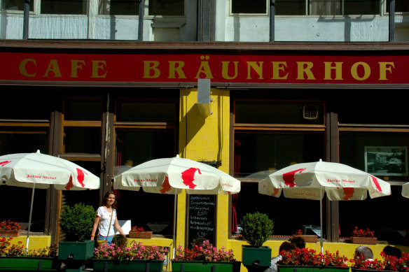 Cafe Braunerhof is popular with writers and wannabes.