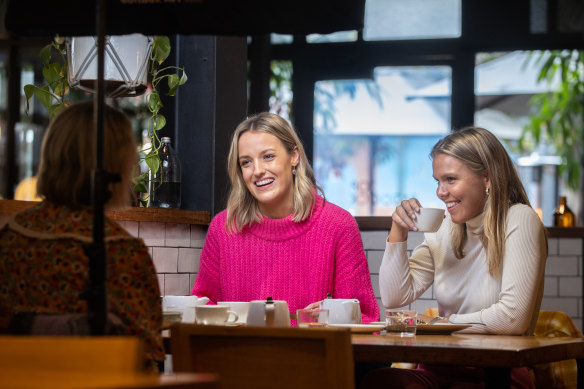 Lunch with Michelle Andrews and Zara McDonald, podcast hosts and youth media company founders. 