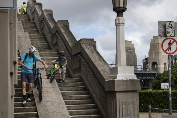 The lack of ramp access to the north of Sydney’s Harbour Bridge has long frustrated cyclists.