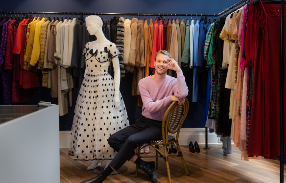 Jack Fordham, curator and manager of Vault, the new vintage clothing store in the Block Arcade.