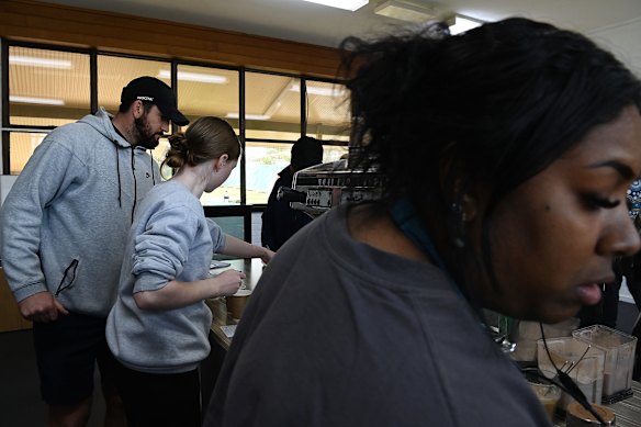 The children can learn barista skills, serving coffee to staff and detainees at the centre’s Hard Luck cafe.