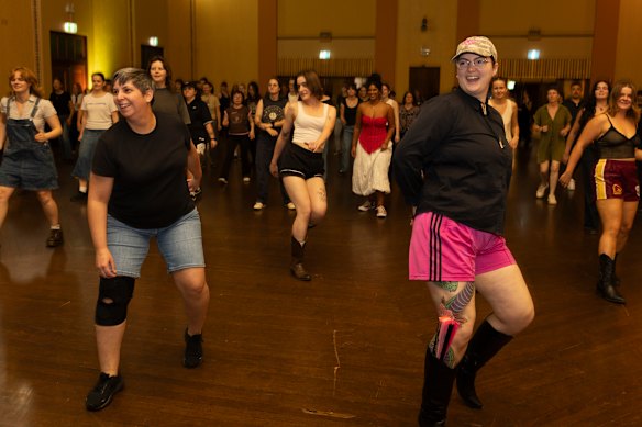 Rufus Lowe (right) has been attending Saddle Club for the last year and cherishes the important space it makes for queer joy.