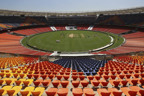 The Narendra Modi Stadium in Ahmedabad.