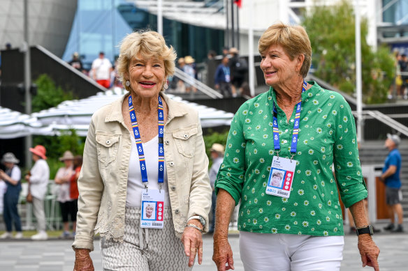 Gail Benedetti (left) with her sister Carol Campling. 