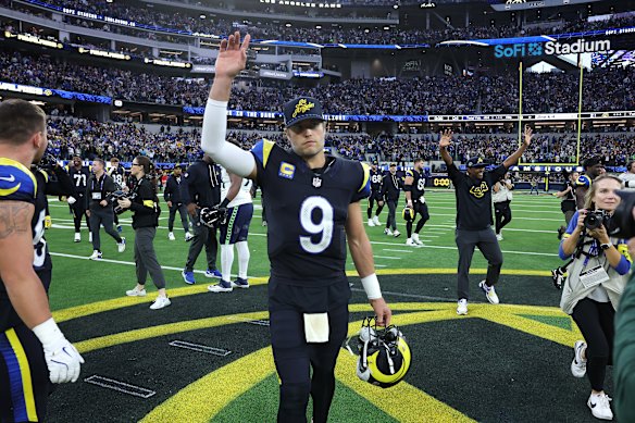 The Rams played the Seattle Seahawks at a packed SoFi Stadium.