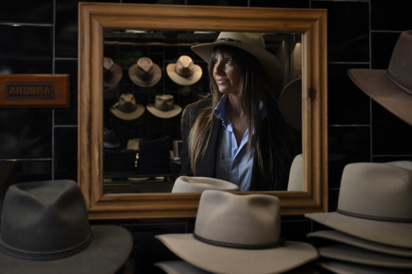 The new chief executive of Akubra at the Strand Hatters store in Sydney.