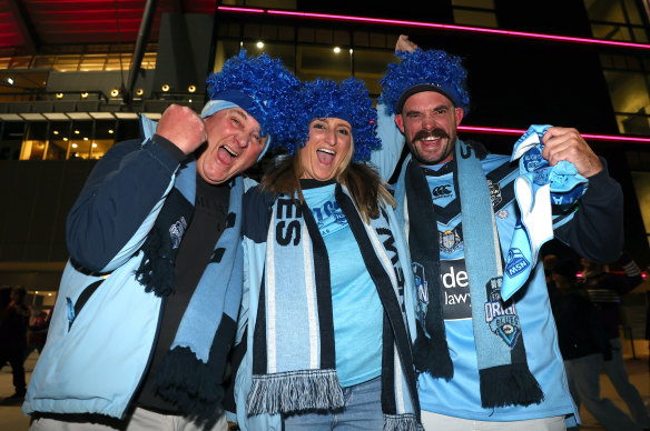 Blues fans at the MCG. 