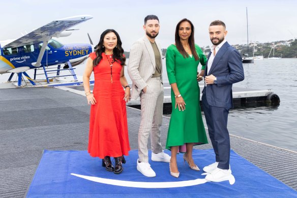 The cast of Luxe Listings Sydney, from left: new agent Monika Tu, buyer’s agent Simon Cohen, real estate agents D’Leanne Lewis and Gavin Rubinstein.