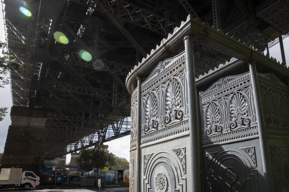 The cast iron urinal toilet at The Rocks under the Sydney Harbour Bridge. Affectionately nicknamed a ‘pissoir’ by Sydneysiders in the late 1800s. 