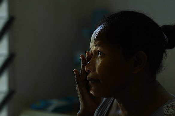 Olga Gutteres, 42, in the gynaecology unit ward where she has been diagnosed with advanced cervical cancer.