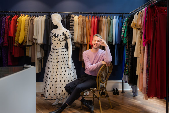 Jack Fordham, curator and manager of Vault, the new vintage clothing store in the Block Arcade.