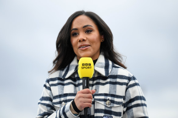 Solidarity with Lineker: Former England defender and Football Focus host Alex Scott was among dozens of BBC presenters and pundits who refused to appear on air on Saturday.