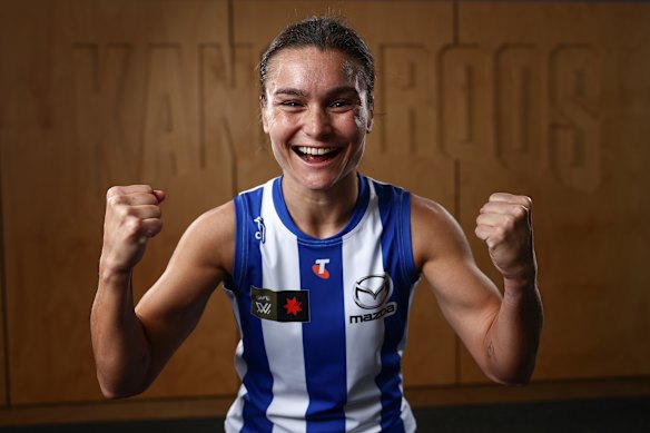 North Melbourne star Ash Riddell is the reigning AFLW best and fairest.