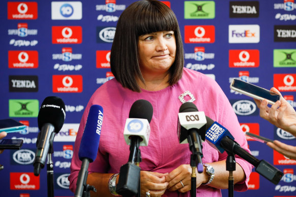 Raelene Castle and Rugby Australia have been talking tough about negotiations with broadcaster Fox Sports.